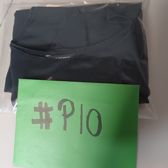 Club Monaco 100% Silk Cutout Back Office Blouse - Picture 11 of 11